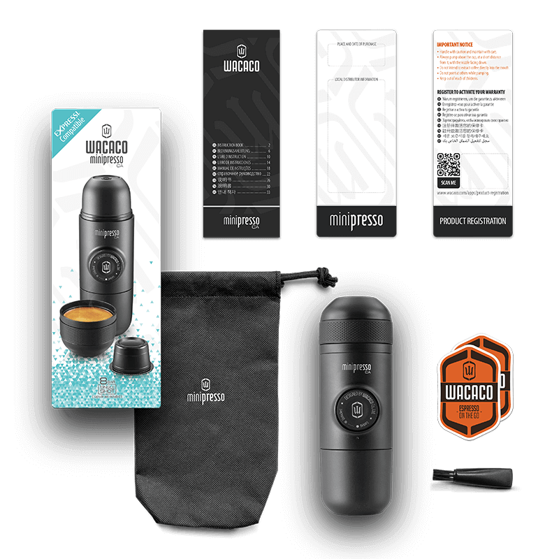 Wacaco | Minipresso CA | Portable espresso machine | What is in the box