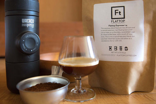 Minipresso and Flattop Coffee's Espresso 1.4 | Wacaco
