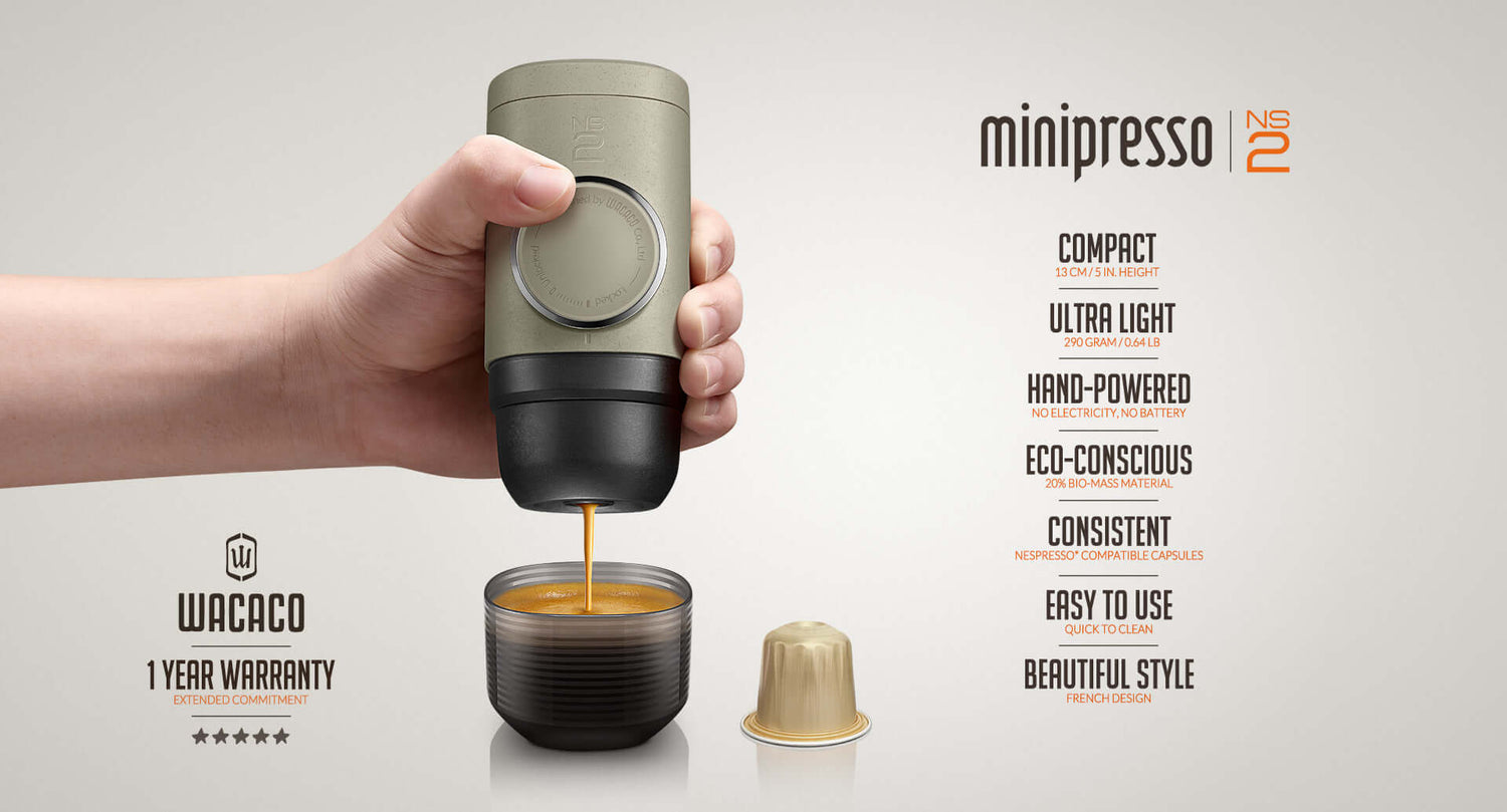 Portable Espresso Machine Fast Heating Small Electric Coffee Maker  Compatible Ground Coffee NS Pods Compact Espresso Machine