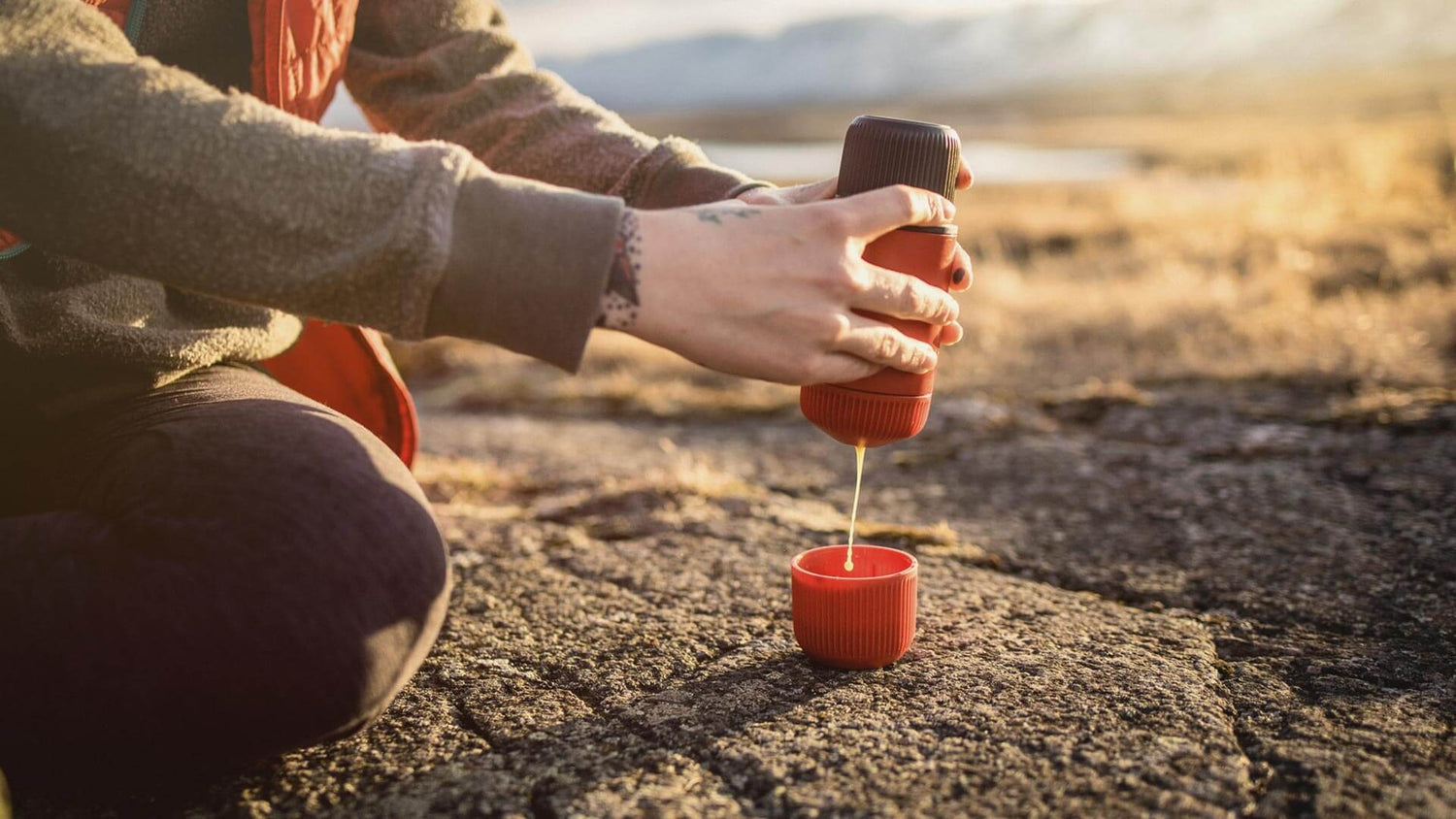 Cafetera Portátil Nanopresso Wacaco - Dark Soul Gris - Cafés la Brasileña