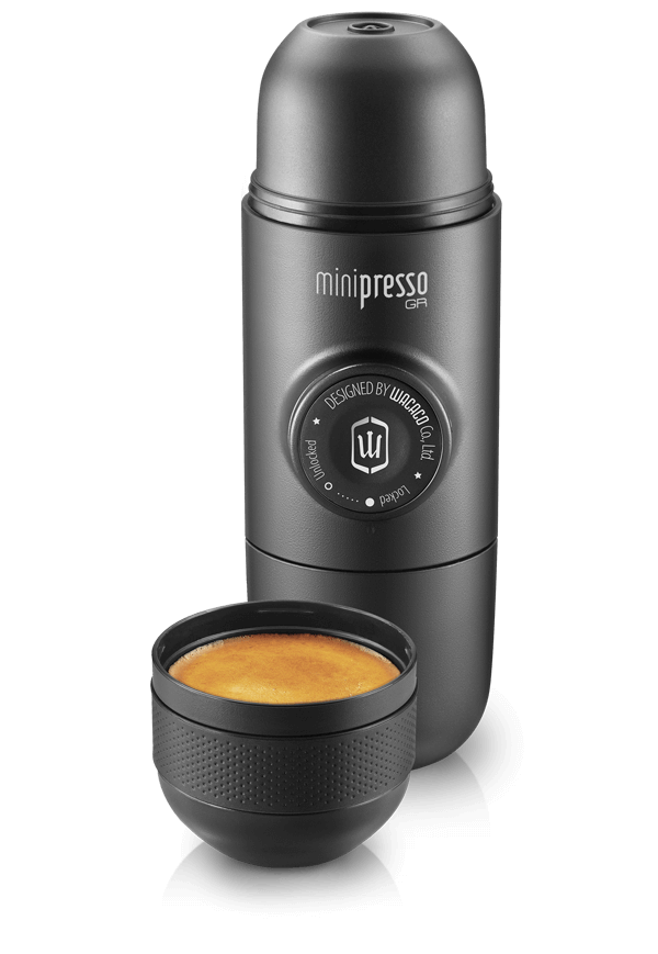 WACACO Nanopresso - Cafetera portátil de café expreso con funda protectora,  versión mejorada de Minipresso, mini cafetera de viaje, perfecta para