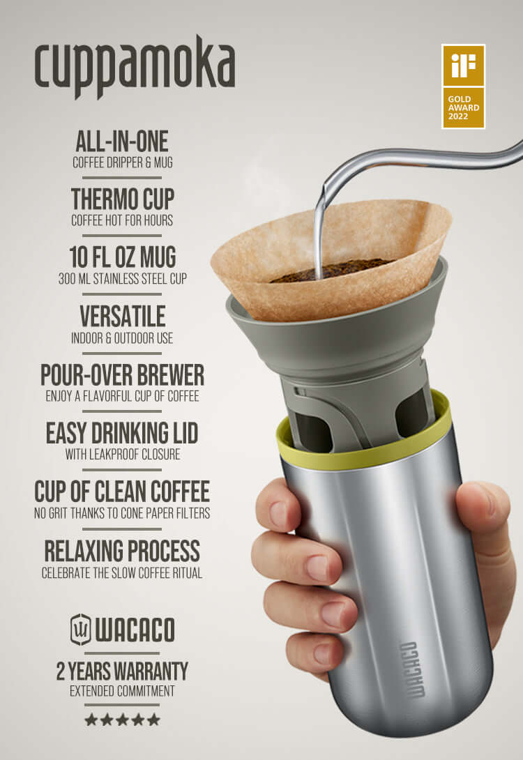 Pour Over Coffee Travel Mug - Coffee Gator all-in-one Travel