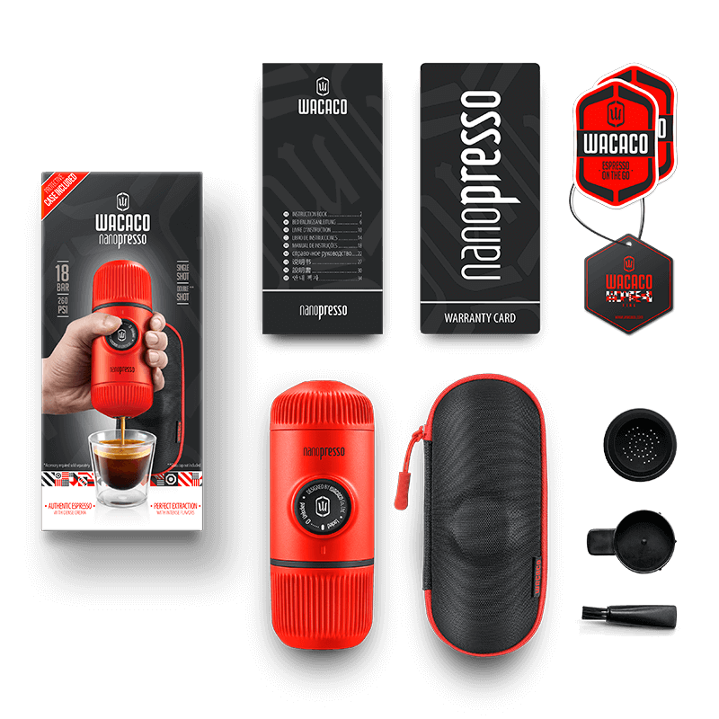 Macchina da Caffè Portatile Wacaco Nanopresso Lava Red + Case, acquista su  Hidrobrico