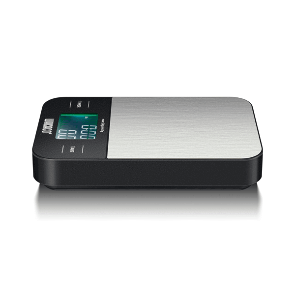 A simple, 0.1 gram accurate, compact coffee and food scale